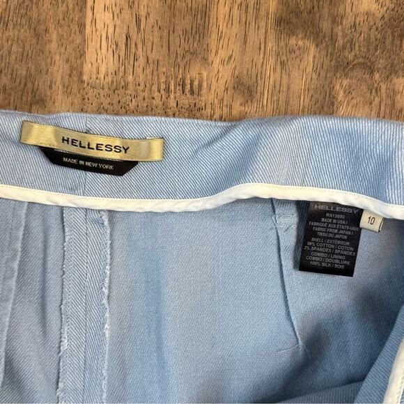 Hellessy Women’s Super Wide Leg Flare Denim Jeans Light Wash Racing Stripe Sz 10 - Picture 8 of 11